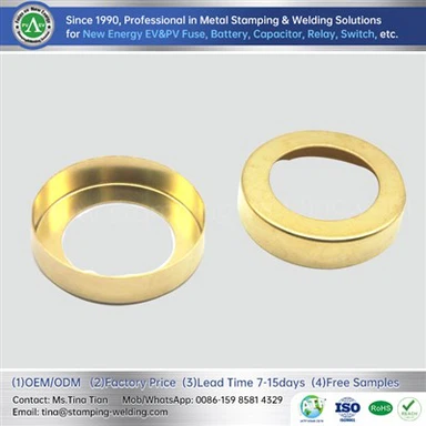 Tutup ujung tabung kuningan untuk EV sekering