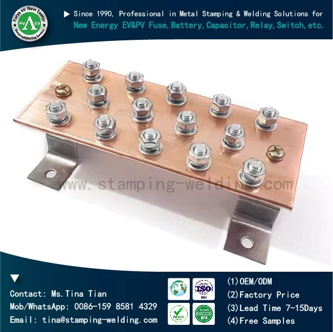 Kit Batang Busbar Pembumian Tembaga yang Dipasang di Dinding