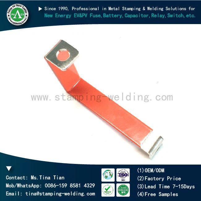 Custom PVC Dipping Nickel Plated Battery Copper Bus Bar Supplier