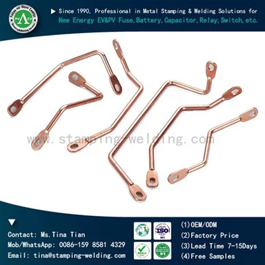 Busbar Tembaga Bulat Bending Kompleks 3D Untuk Kabinet Tiup SF6 F Unit C