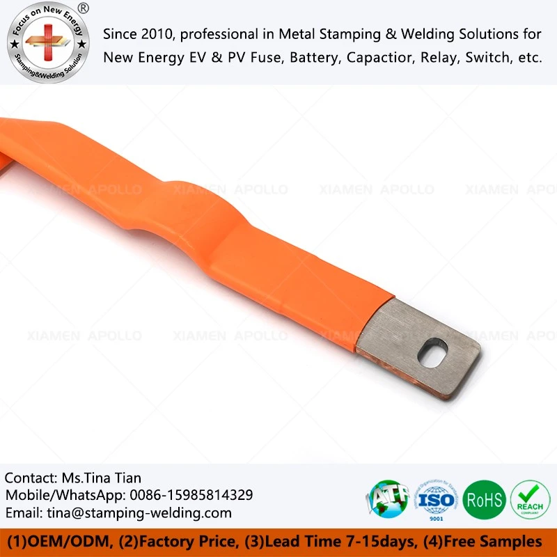 Pure Solid Copper Busbar with Heat Shrink Tubing