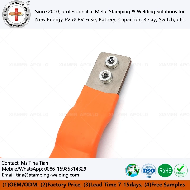 Copper Busbar Connector with Insulated Heat Shrink Tube